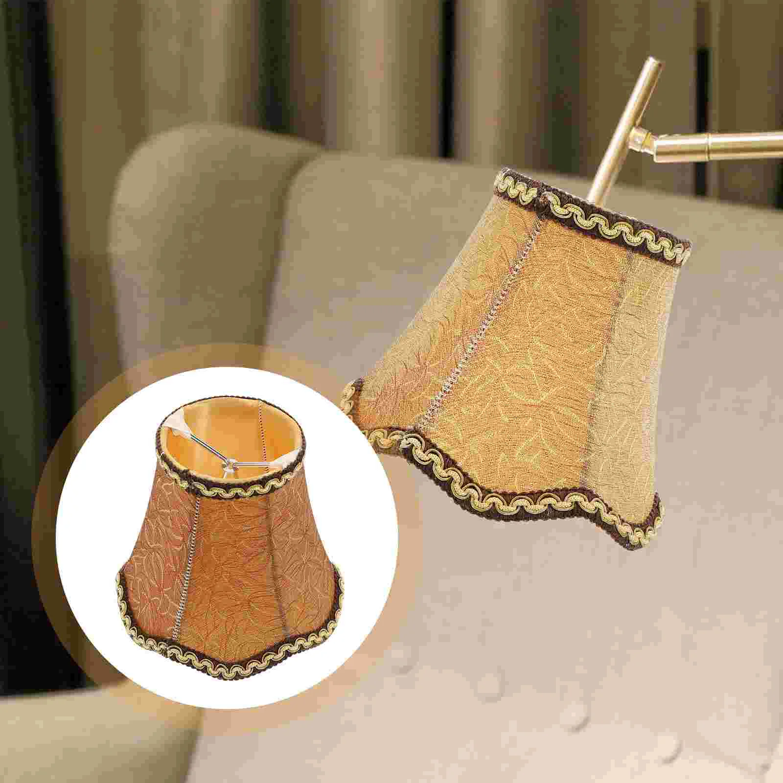 

Light Bulb Fabric Lampshade Cloth Chandelier Accessory European Style Decor Floor Table