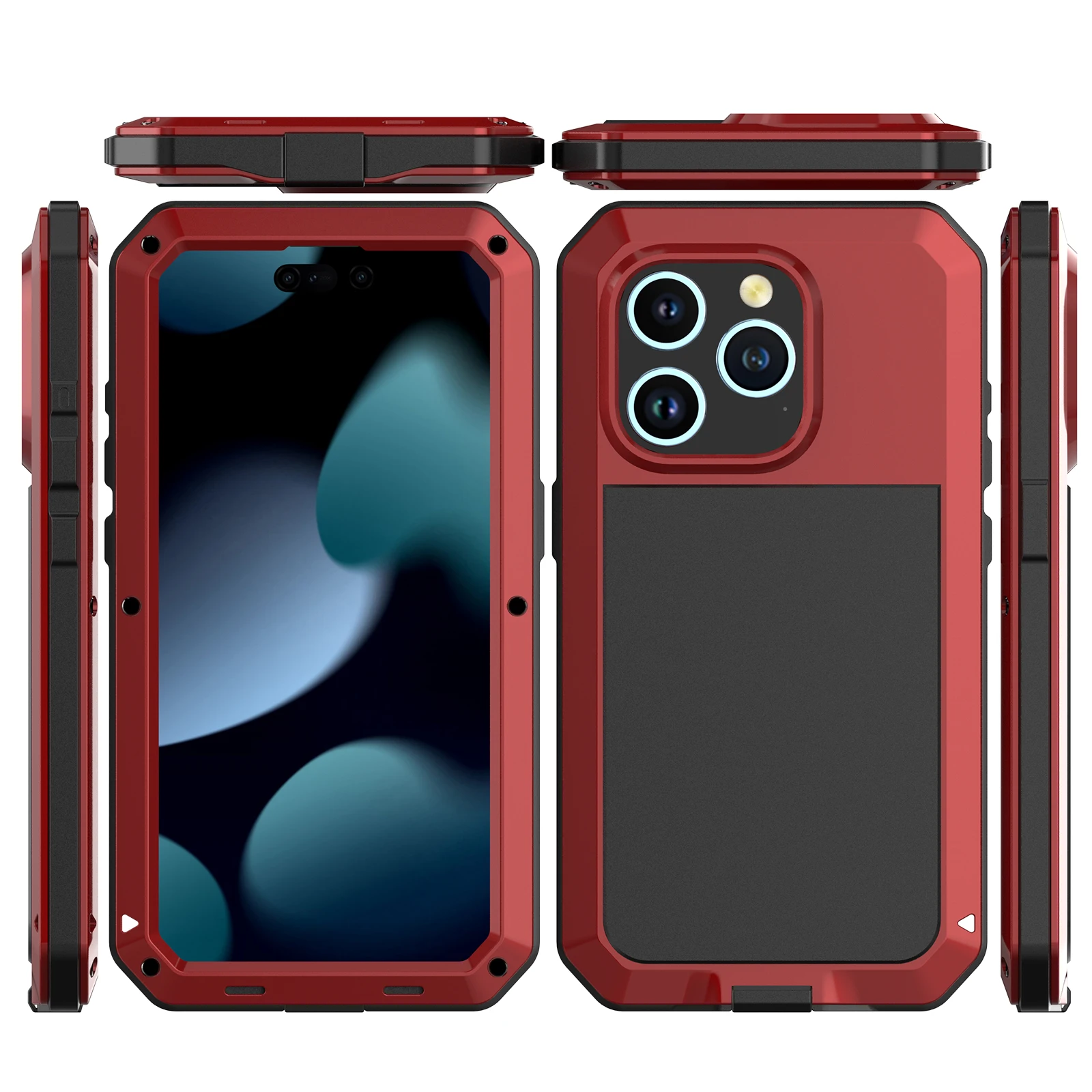 Heavy Duty Metal Anti-Slip and Anti-Abrasion Drop-Resistant 360° Protection Case
