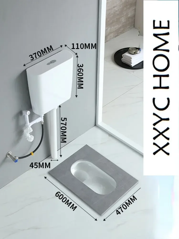 #Stone Plate Toilet Bathroom Toilet Deodorant Potty Chair Water Tank Set Ceramic Potty Chair Pit Side 2