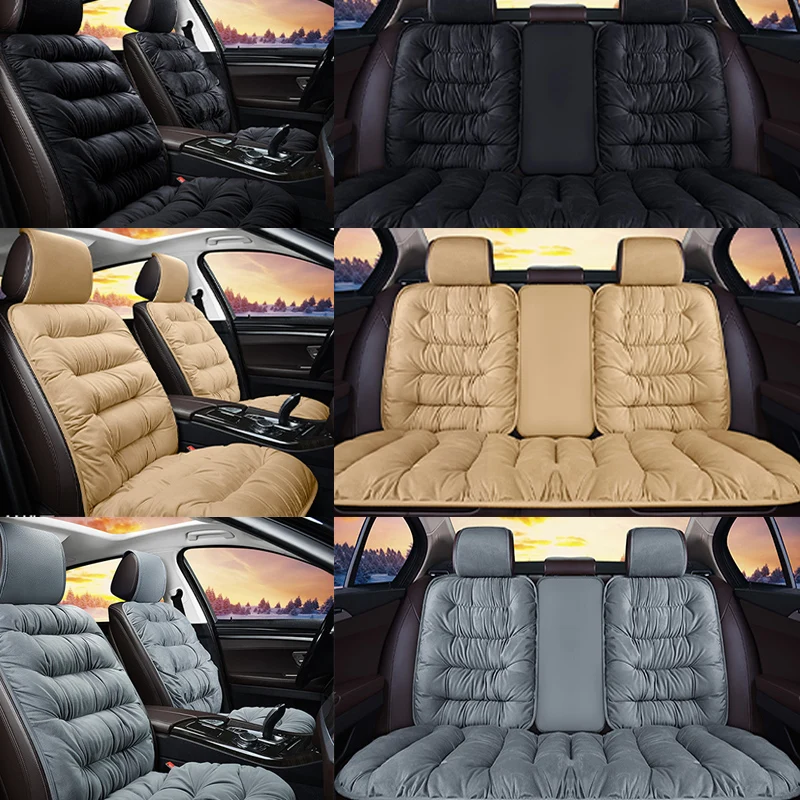 Plush Car Seat Covers Winter Warm Soft Vehicle Cushion
