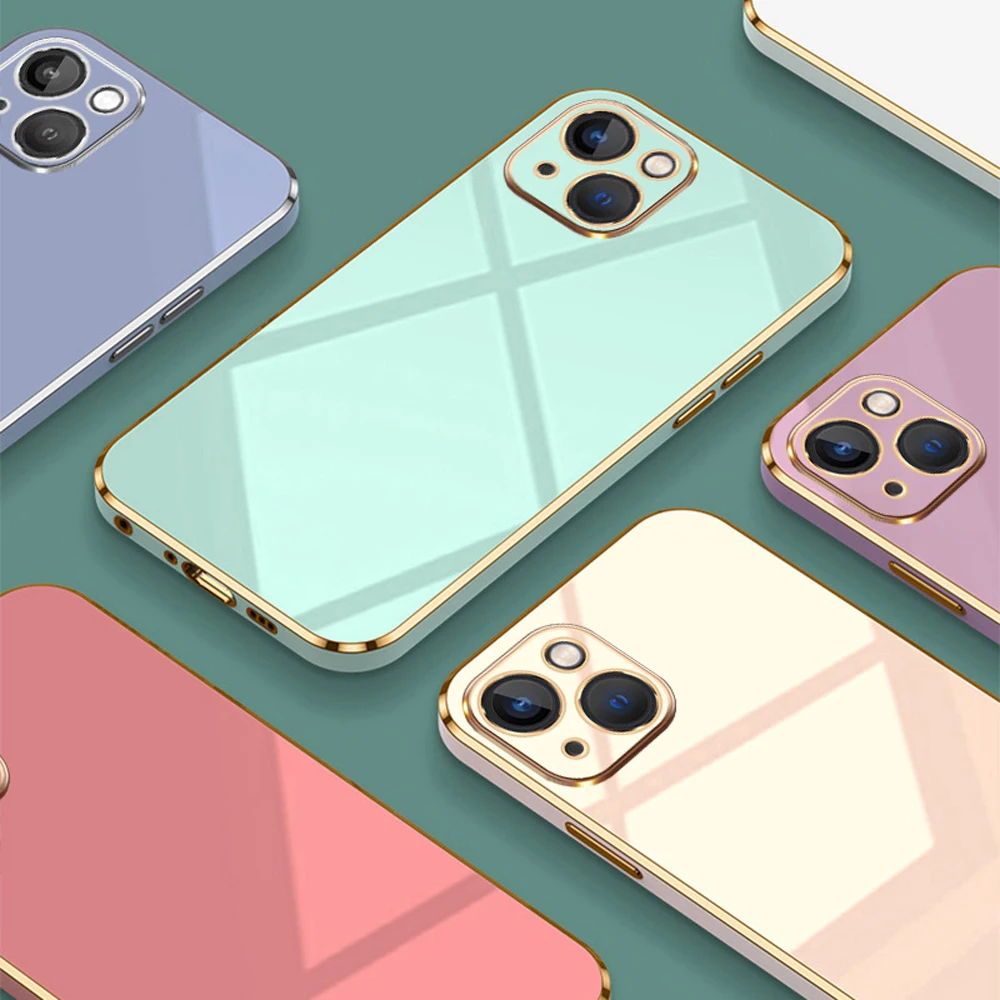 For iPhone 15 Pro Case iPhone 15 Plus iPhone 14 Pro MAX iPhone 13 12 11 X xr xs 7 8 6P 6s Phone Case Luxury Square Plating Cover — view 5
