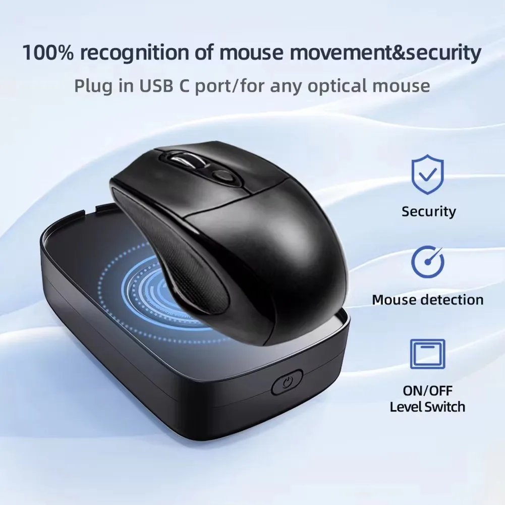 Undetectable Mouse Jiggler 5V 1A Simulate Mouse Mover Wired Wireless Mouse Compatible for Computer Awakening for Keeps PC Active
