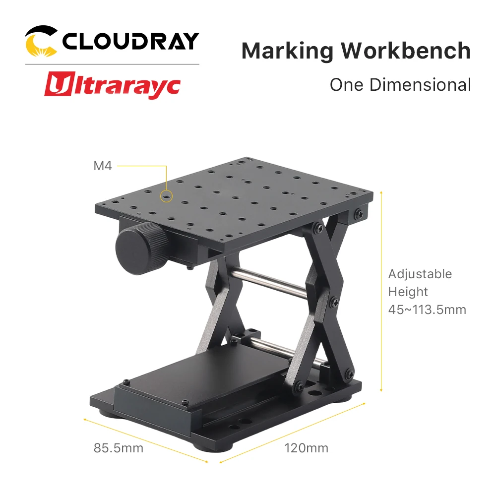 Worktable Ultra Light Metal 120*85*80 Small Size for DIY 1064nm Laser Engraver