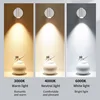 2Pcs LED Light Magnetic USB Rechargeable Wall Light Spotlight Wireless No Wiring No Punch Reading Light Bedroom Bedside Light 3