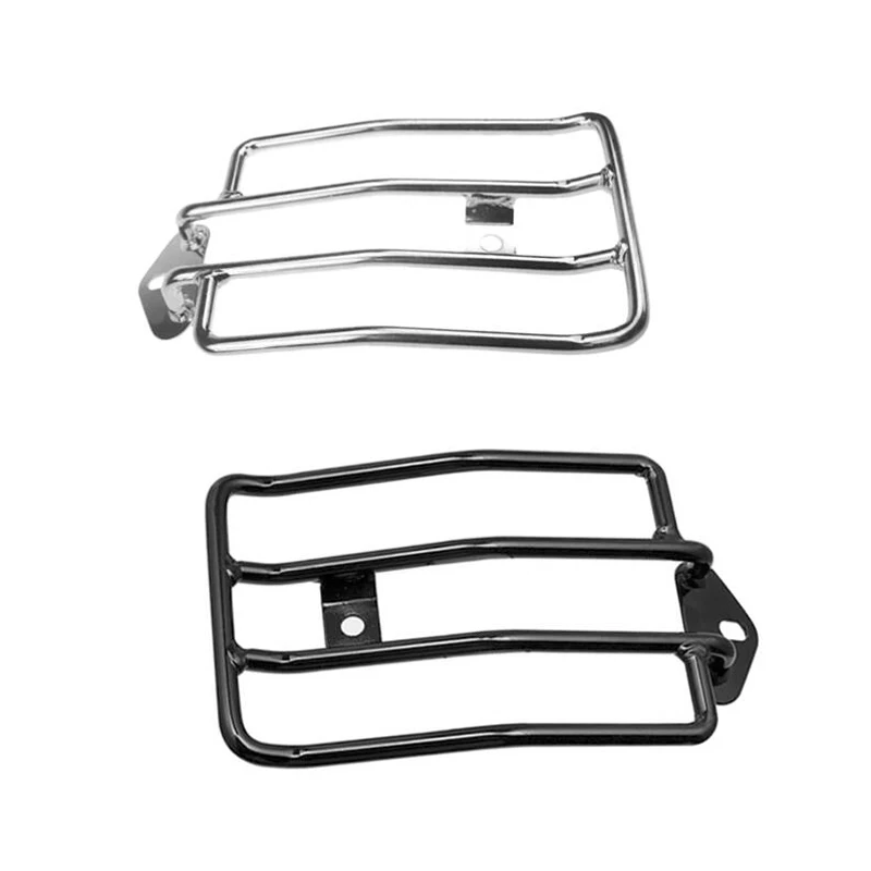 Motorcycle Chrome Black Rear Fender Luggage Rack Support Shelf Solo Seat For Harley XL Sportsters Iron 48 883 XL1200 2004-