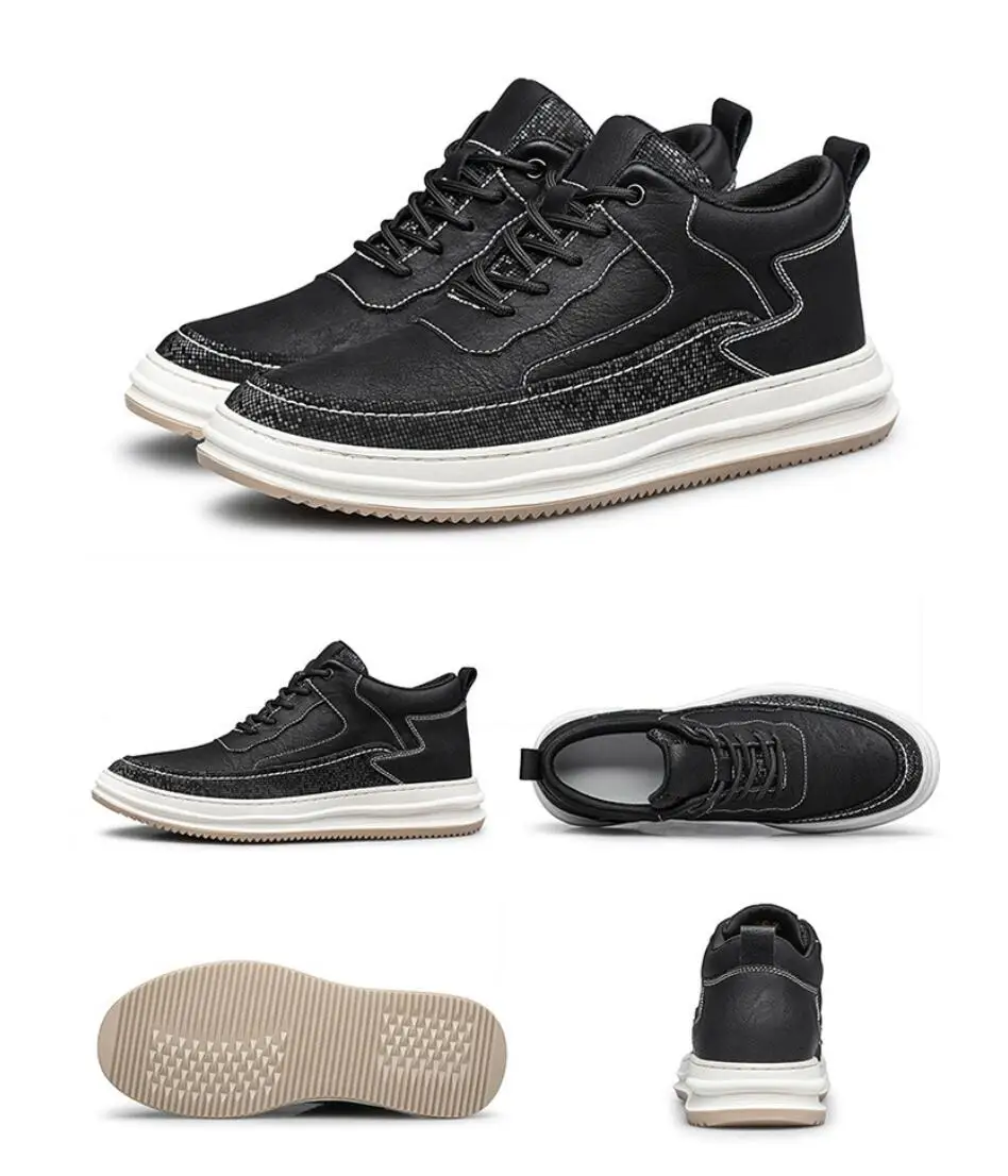 Herren Elevator Sneaker Aus Echtleder Für 8cm Mehr Körpergröße_voghion.com