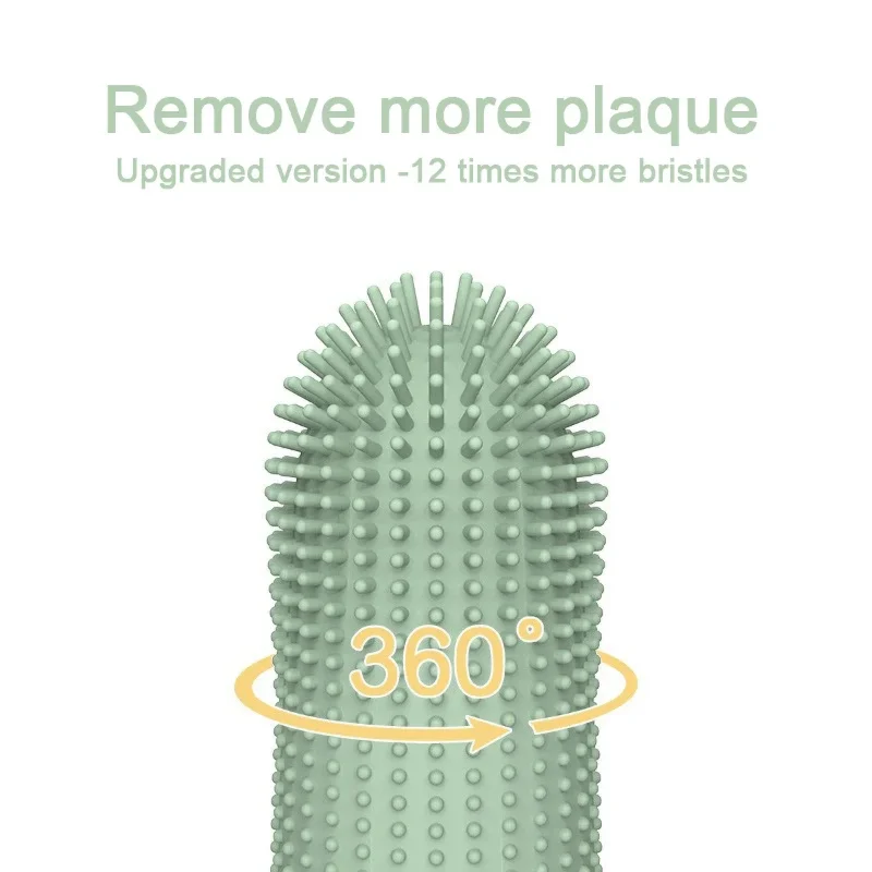 1Pcs Dog Tooth Cleaning Brush Double Sided Cat Toothbrush Whitening Dog Cat Silicone Soft for Puppy Doggie &Kitten Dental Care