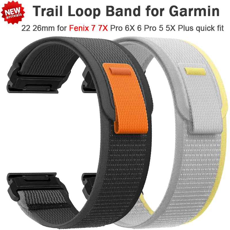 

Ремешок нейлоновый для Garmin Fenix 6X 6 Pro 7 7X solar 5 5X Plus 3 3HR Epix Gen 2 Enduro Quickfit, 26 мм 22 мм