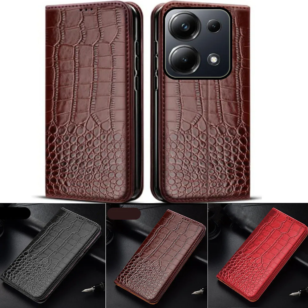 For Xiaomi Poco M6 Pro (4G) - Leather Wallet Phone Case, Magnetic Book - View #2