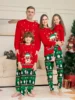Merry Christmas 2024 Elk Print Family Matching Pajamas Set Adults Kids New Year's Clothes Cute 2 Pieces Suit Sleepwear Xmas Look 1