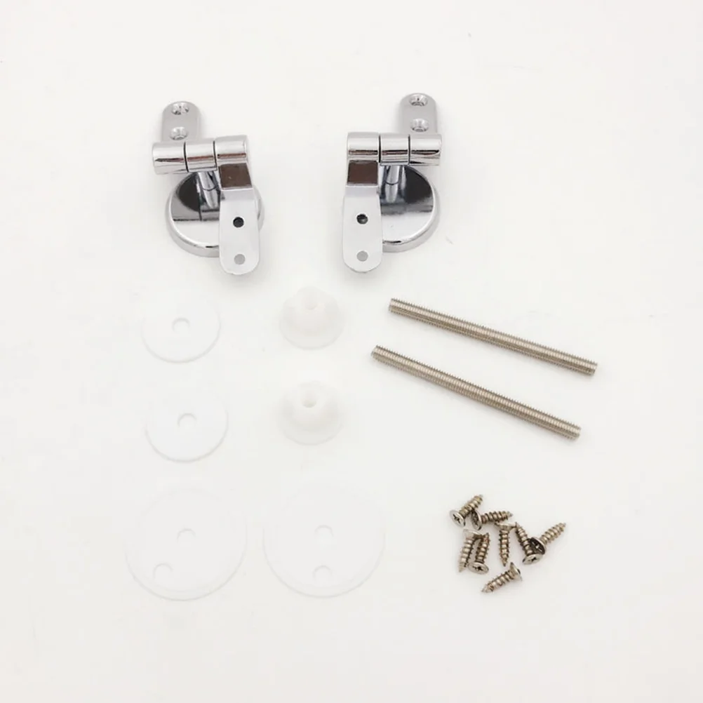 

Toilet Fixtures For Spare Parts DIY Repair Silver Seat Hinge Accessories Lid Accessible