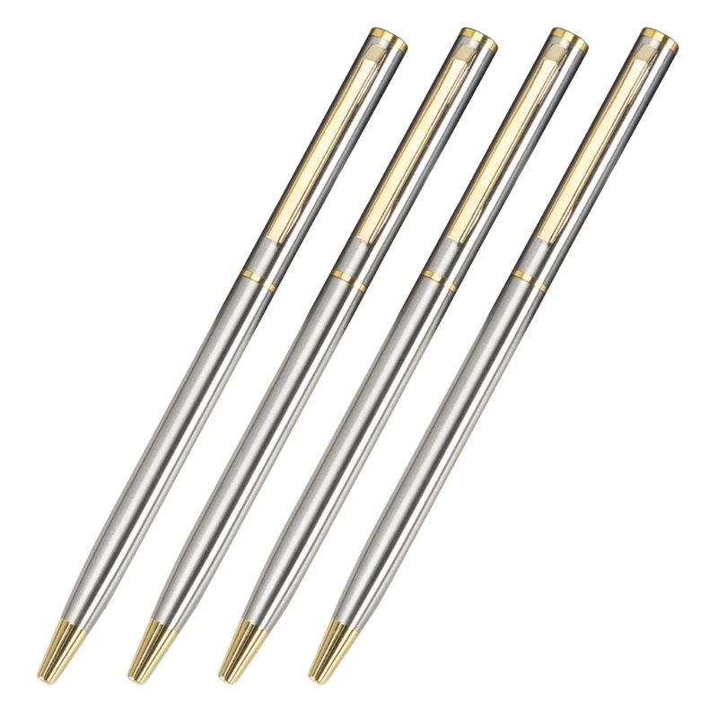 

4Pcs Twist Action Metal Ballpoint Pen with Pen Clip, Office Pen Dropship