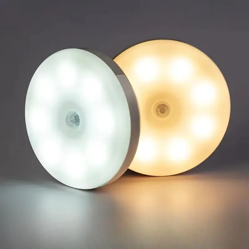 LED 스마트 인체 센서 야간 조명 비상 자동 조명 USB 충전 무선 자기 흡착식 야간 조명