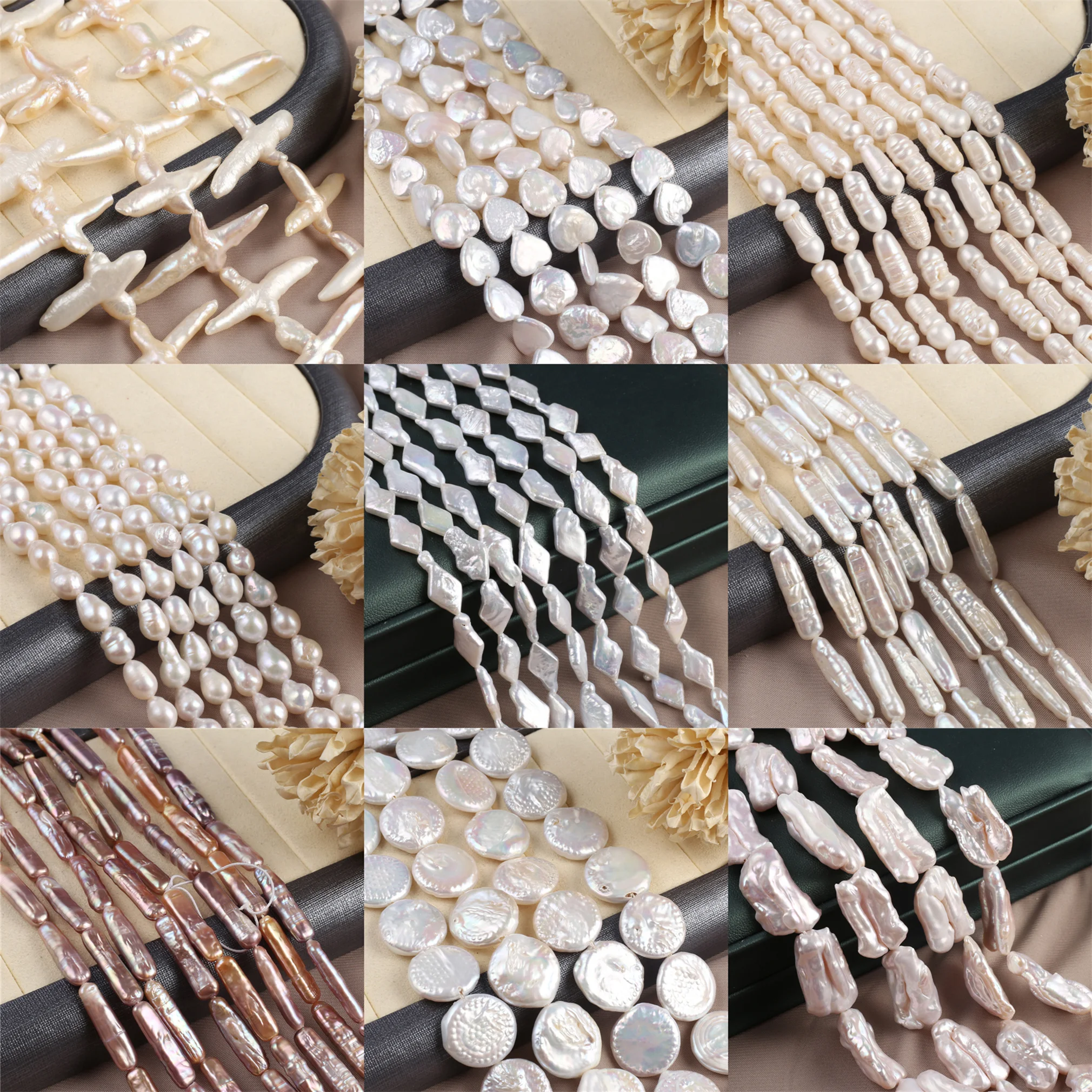 Natural Freshwater Pearl Beads Irregural Purple Pink White Baroque Pearl Loose Beads for Jewelry Making Necklace Bracelet 36cm