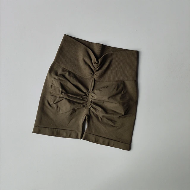84001-8d33fc.jpg Short de Yoga taille haute sans couture pour femmes, Sexy, contrôle du ventre, Leggings courts de gymnastique, respirant, Short d'entraînement de course