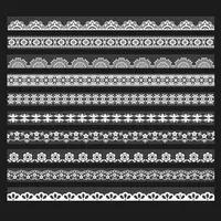 Mix Four Pieces Transparent Lace Sticker Pack Lace Pattern Scrapbooking Decorative Stickers Lace Aesthetic Stickers - Image 5