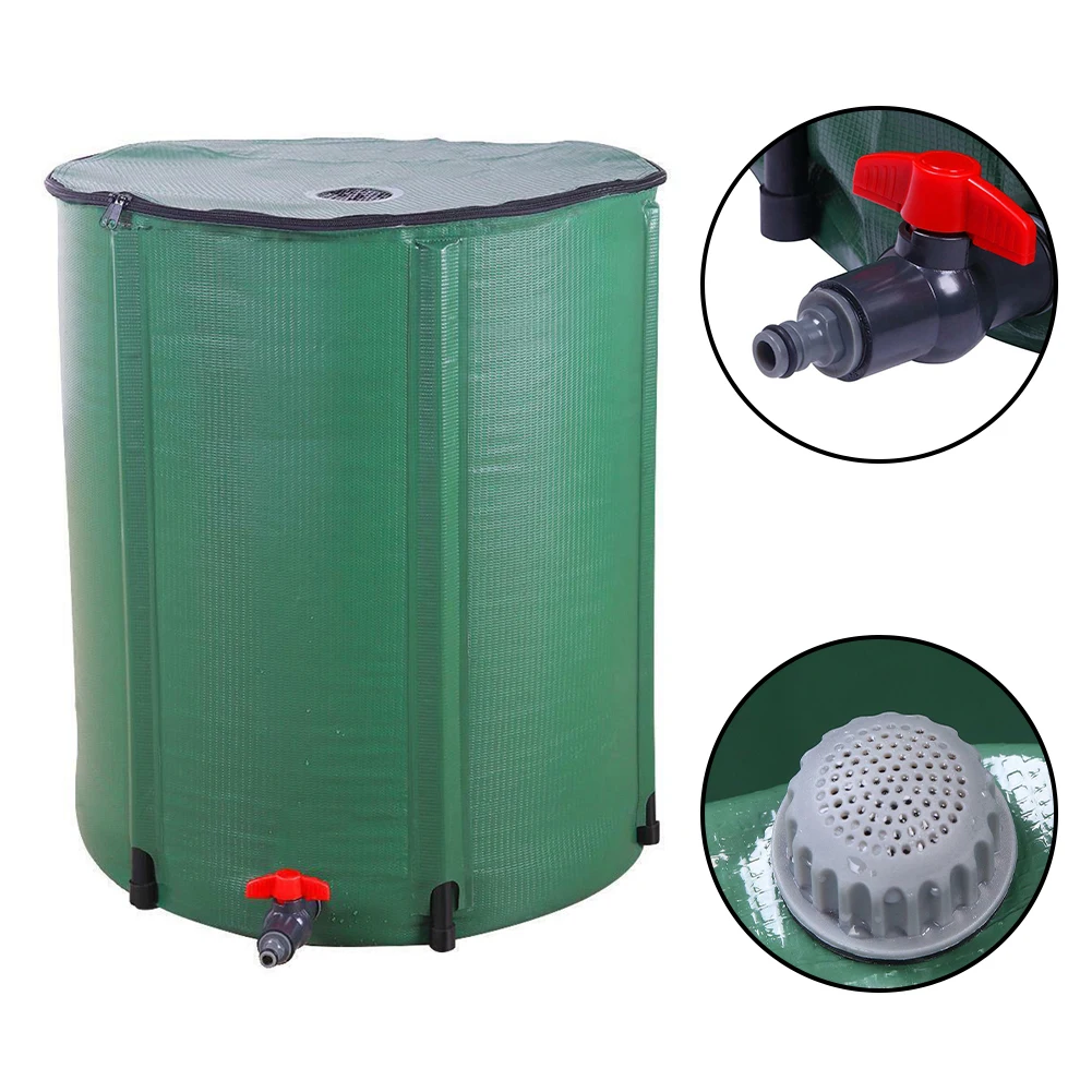 100L Rain Barrel Rain Water Recovery Storage Tank Garden Irrigation