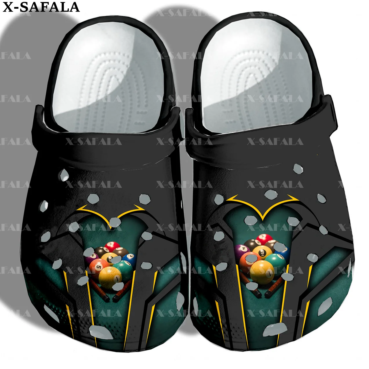 

Gift Billiards Player Club Lover 3D Print Men Women Classic Clogs Slippers Shoes EVA Ligtweight Sandals Summer Beach Outdoor-12