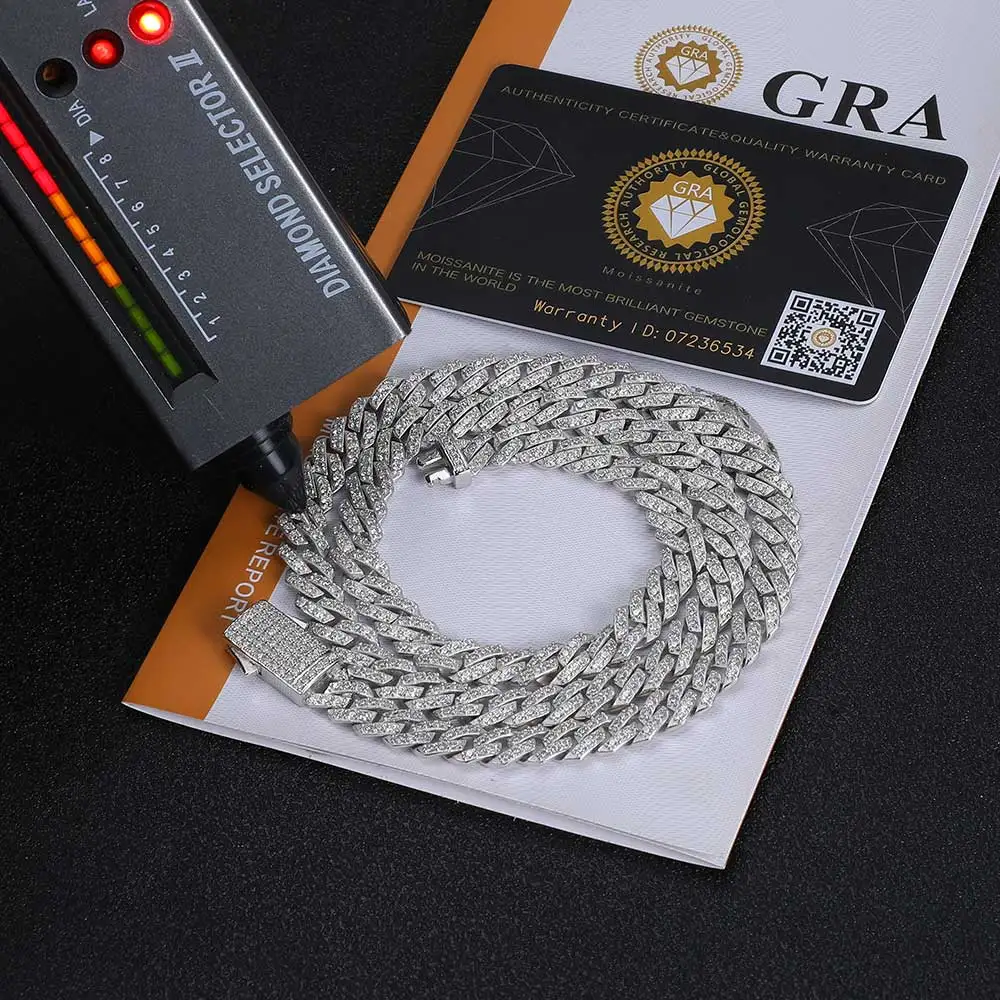 Moissanite Diamond Cuban Link Chain With Custom Pendant Wholesale