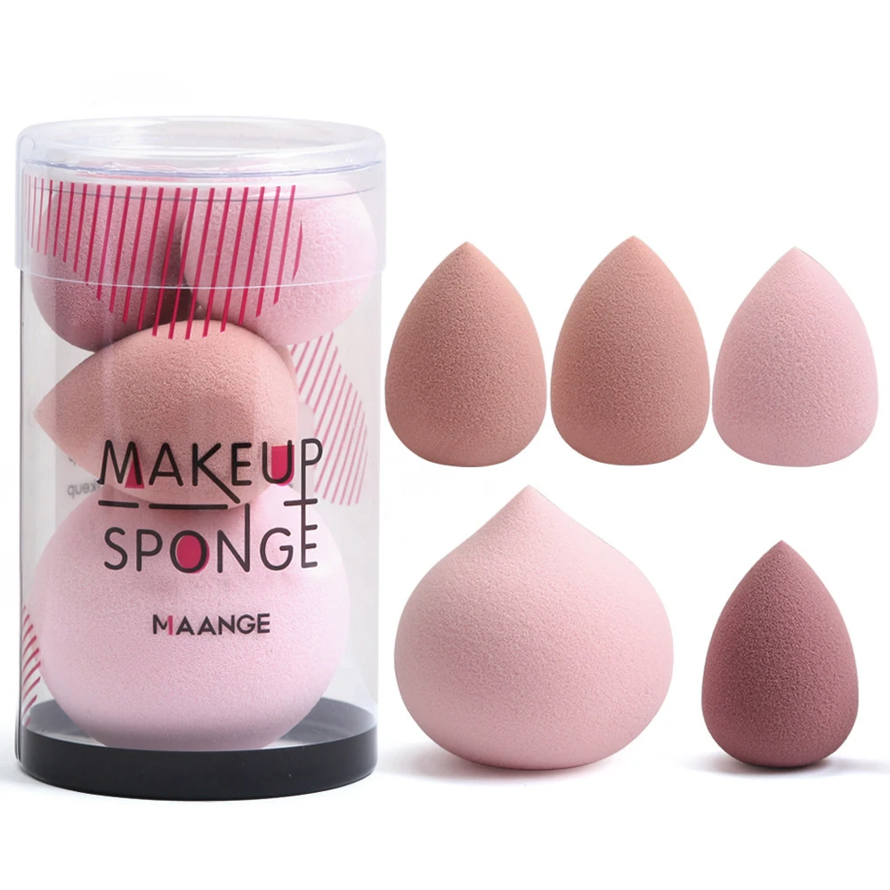 

HEALLOR 5pcs Mini Beauty Eggs Wet and Dry Foaming Big Puff for Powder Foundation Concealer Makeup Tools