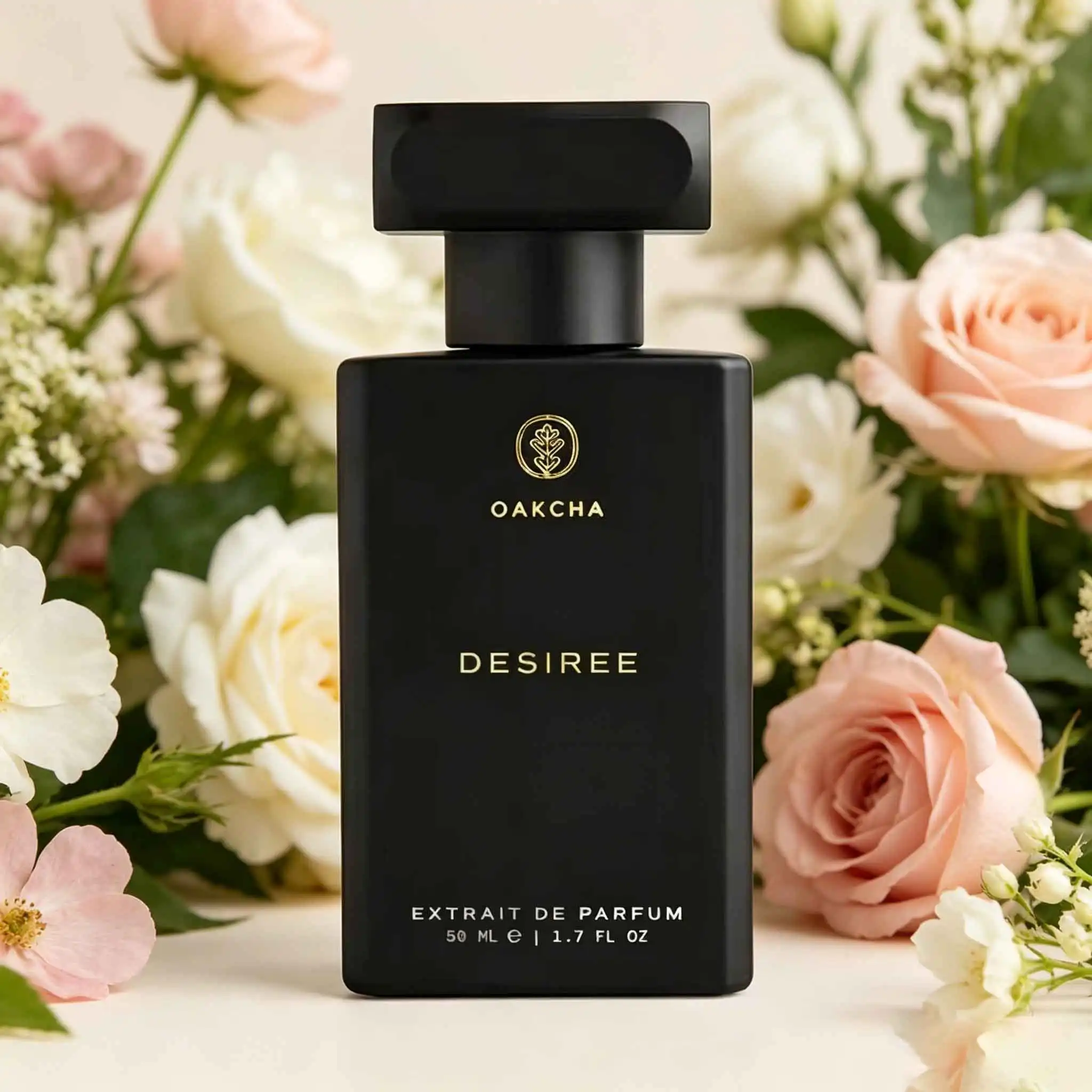 OAKCHA DESIREE Desire perfume is an advanced and charming dark wood flower fragrance. Huoxiang, Sandalwood, and Musk, cool and lazy, with a mysterious and seductive aura. The black bottle has a high-end texture and a long-lasting fragrance. 1