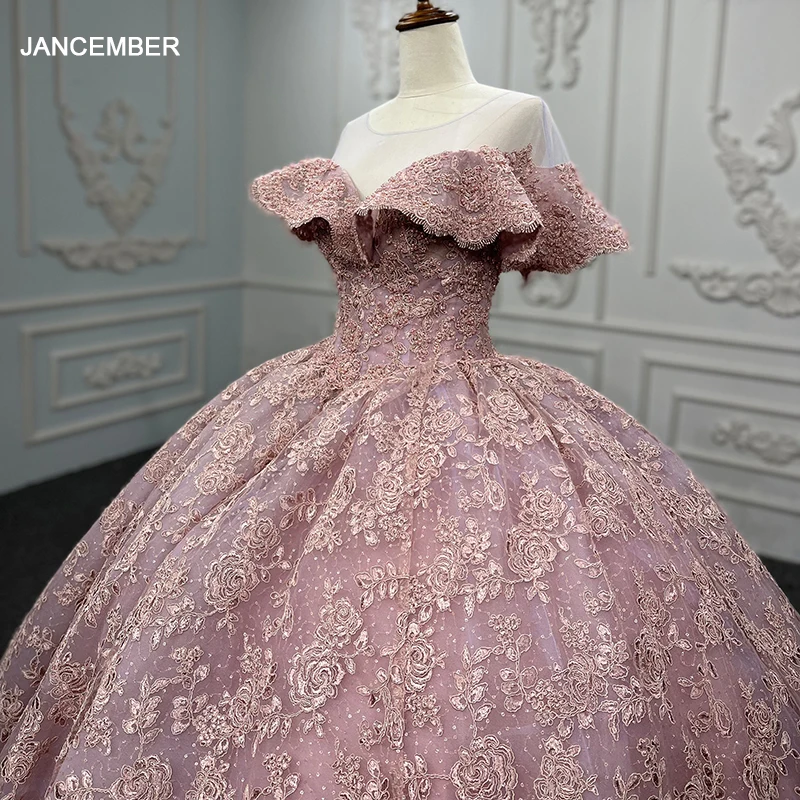 

Романтичное розовое платье Quinceanera с квадратным воротником и жемчугом из органзы на шнуровке DY9778 вечернее платье для выпускного вечера Vestidos De Fiesta
