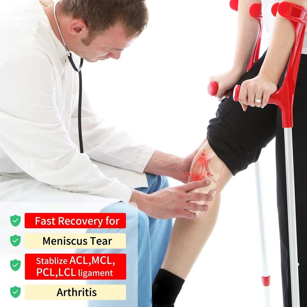 1 PCS Knee Braces for Knee Pain with Side Stabilizers, Effective Relieves Meniscus Tear, LCL, MCL, Arthritis, Joint Pain Relief BEST SELLERS