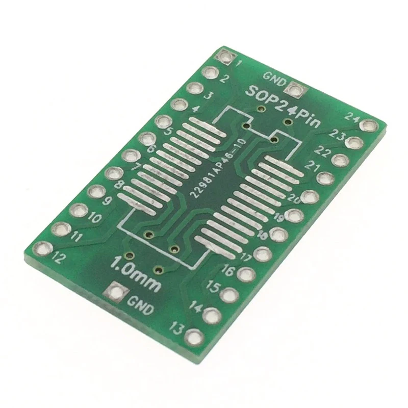 SOP24 어댑터 SSOP24 패치-인라인 DIP 1.0mm 피치 SMT 0805, 100 개