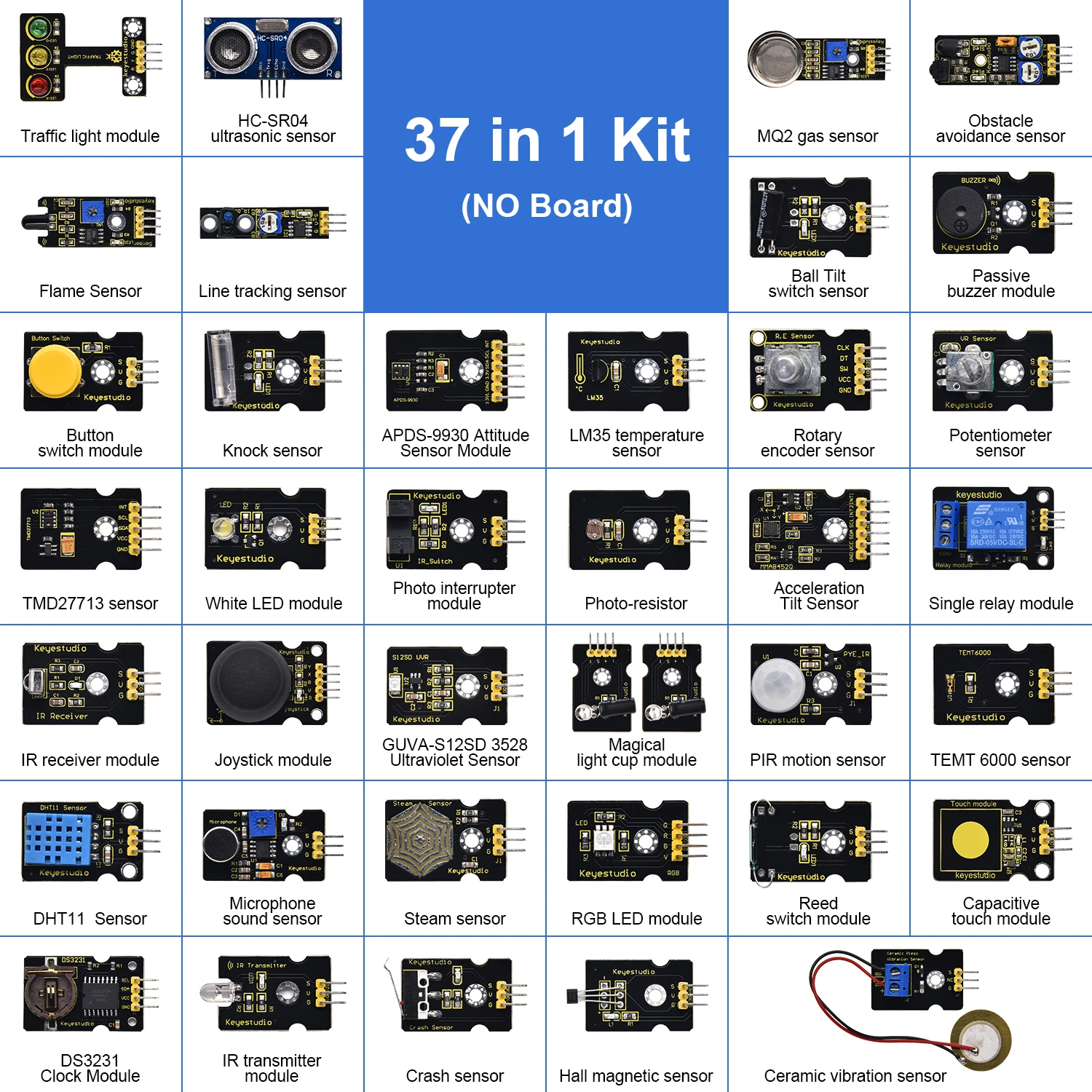 Keyes tudio komplett 37 in 1 sensor kit mit uno/mega board sensor kit für arduino sensor kit programmierung diy elektronisches kit