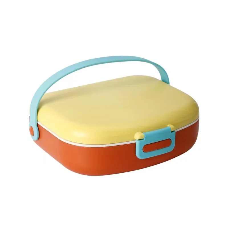 Portable 1300ML Divides Lunch Box Reusable Creative Outdoor Picnic Box BPA-Free 4 Compartment Food Container Student Children LI