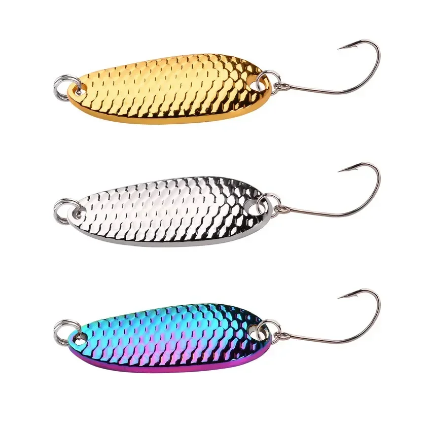 Versatile Metal Spoon Fishing Lures - Hard Bait Sequins for Freshwater & Saltwater