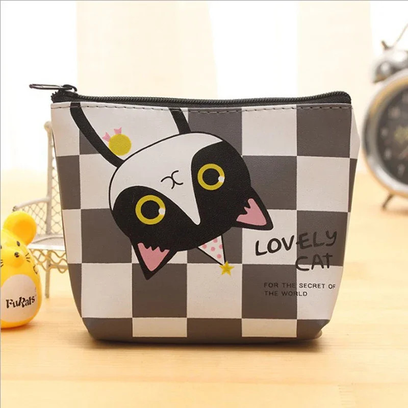 Cartoon Cute Cat Zero Wallet Pure Zipper Key Storage Bag Children's Men's and Women's Wallet