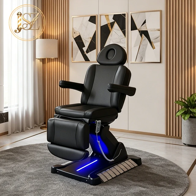 4-Motor Electric Massage Bed Multi-Functional Facial Bed for Beauty Salon Adjustable Back Footrest 2