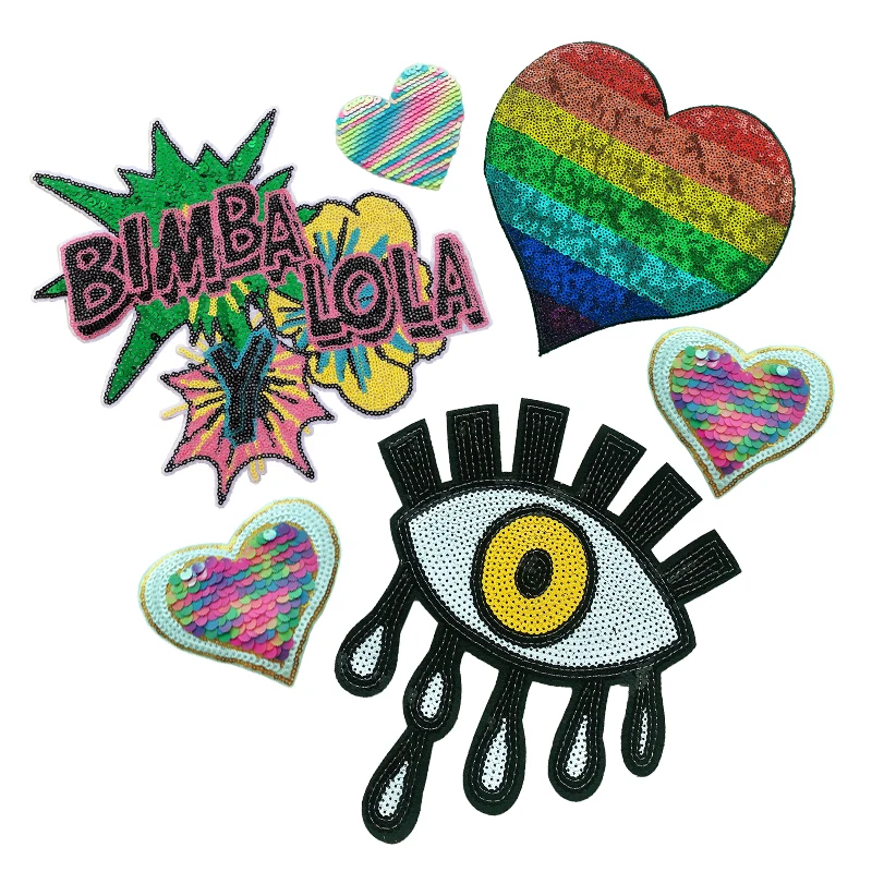 

Letter Embroidery Cloth Patch Eye Embroidery Patch Patch Love Decal Sewing Supplies Iron on Patches