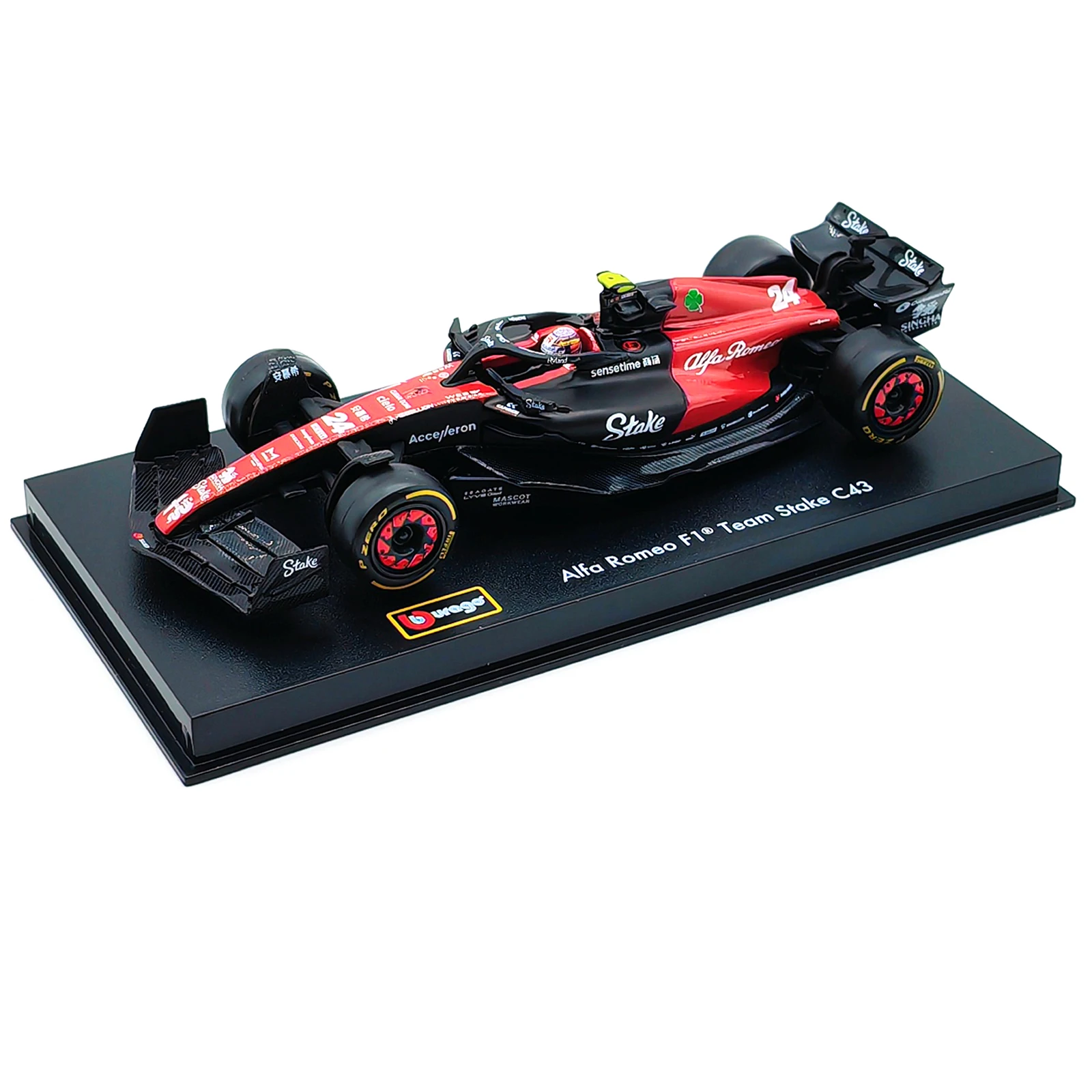 Bburago 1:43 2023 Alfa Romeo C43 F1 Formula Car Die Cast Vehicles Collectible Model Racing Toys 3