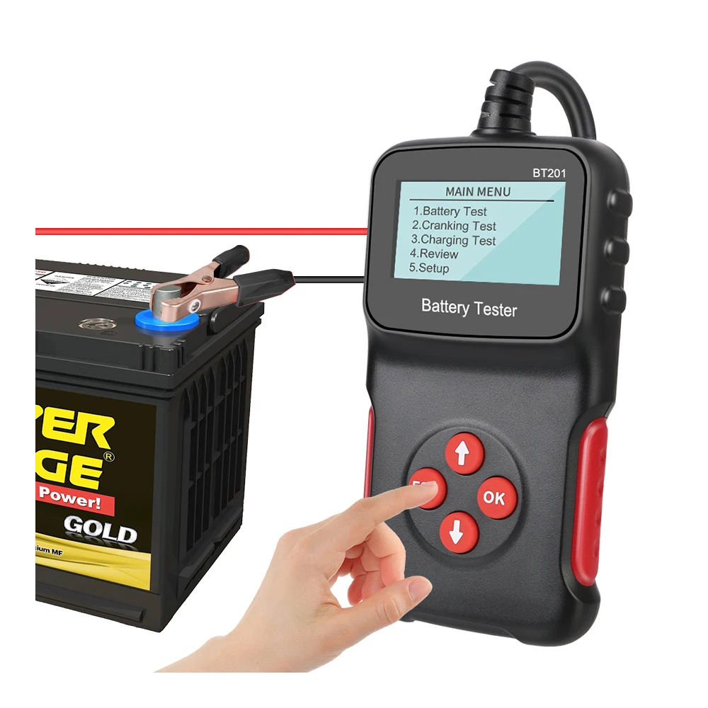 Excellent Car Battery Tester 12V Digital Analyzer Tester with LCD Screen BT201 Cranking Charging Circut Diagnostic Tool