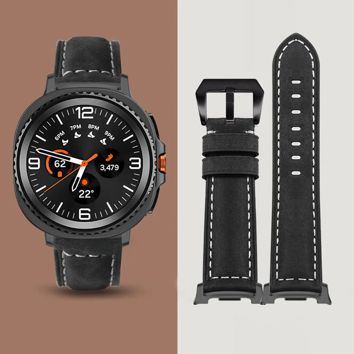 Premium Leather Wristband - No Gaps Design, Elegant Replacement Strap