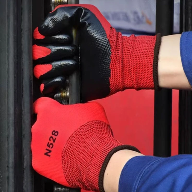 Enhanced Anti-Slip & Breathable Construction Work Gloves - 12 Pairs
