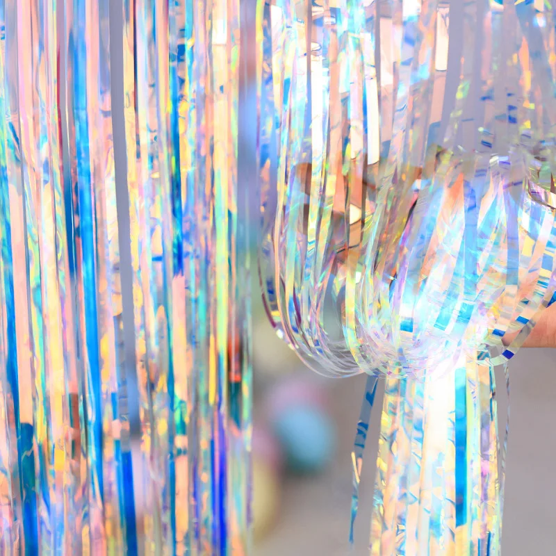 Matte Foil Tassel Fringe Curtain for Celebrations and Events