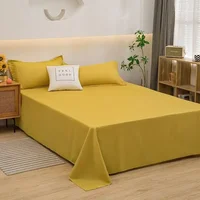 Cotton Bed Sheet Cover Solid Twin Size Bed Sheets Beds Fabric Single Double Homeolid Color Flat Sheet for Adult Sheet Sets 3