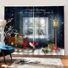 Merry Xmas Window Curtains Waterproof Bedroom Home Decor Ornaments Arts 1