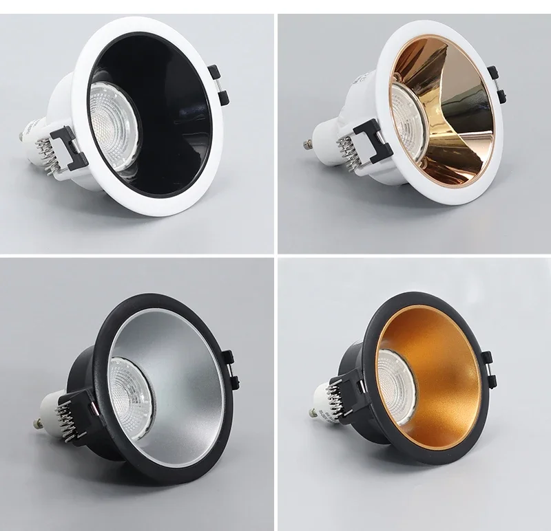 Description Picture 6 of itemSocket Holder Base Rimless Spot Lighting Fitting Fixture Round Recessed Ceiling Mount Downlight Frame Bracket LED MR16/GU10Lamp