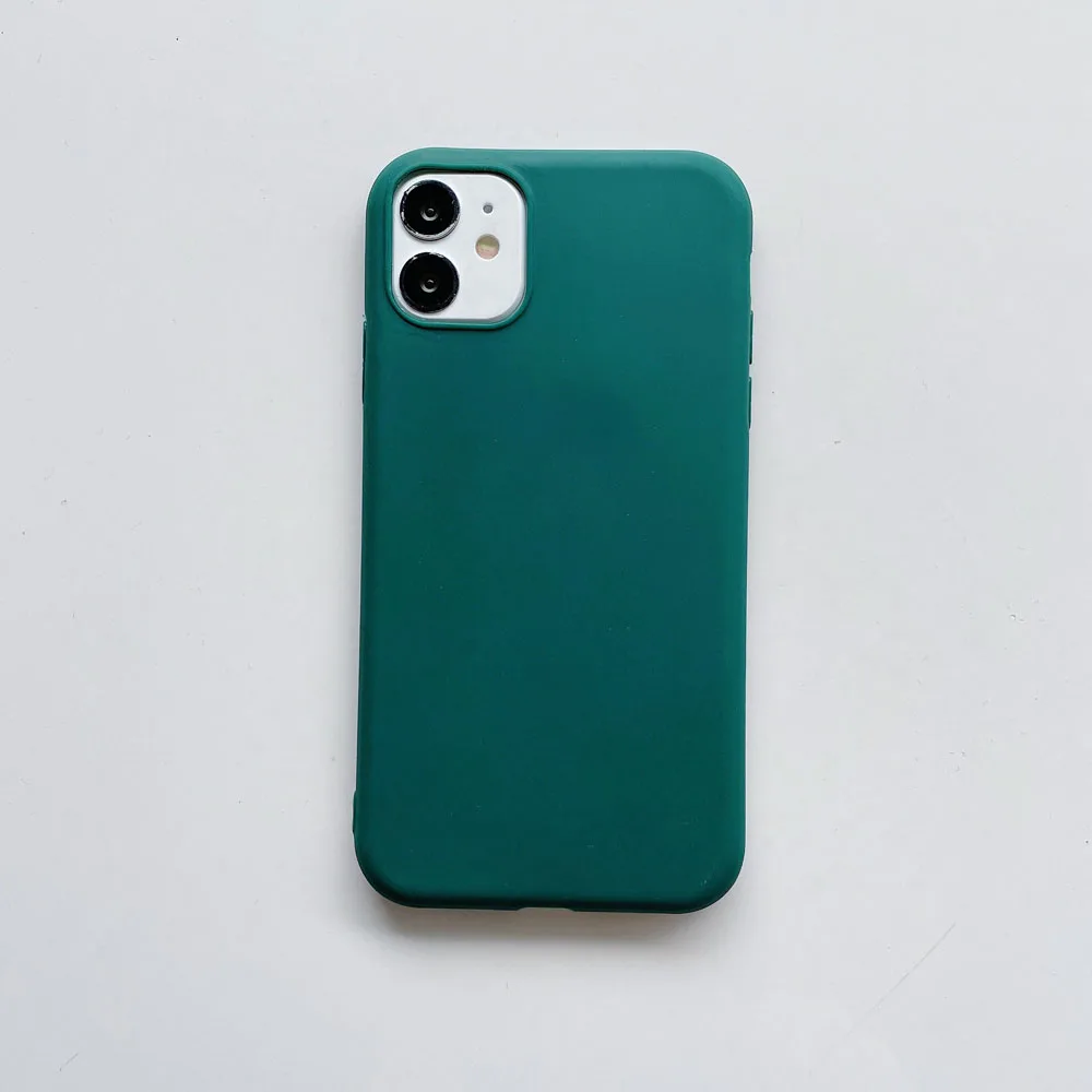 Ultra Thin Silicone Soft Color Matte Phone Case - Solid Color Cover