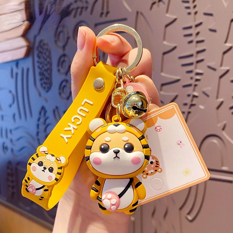 Cartoon Chai Xiaohu Keychain Female Cute Doll Car Key Ring Couple Chain Bag Bag Decoration Pendant Gift Keychains for Girls