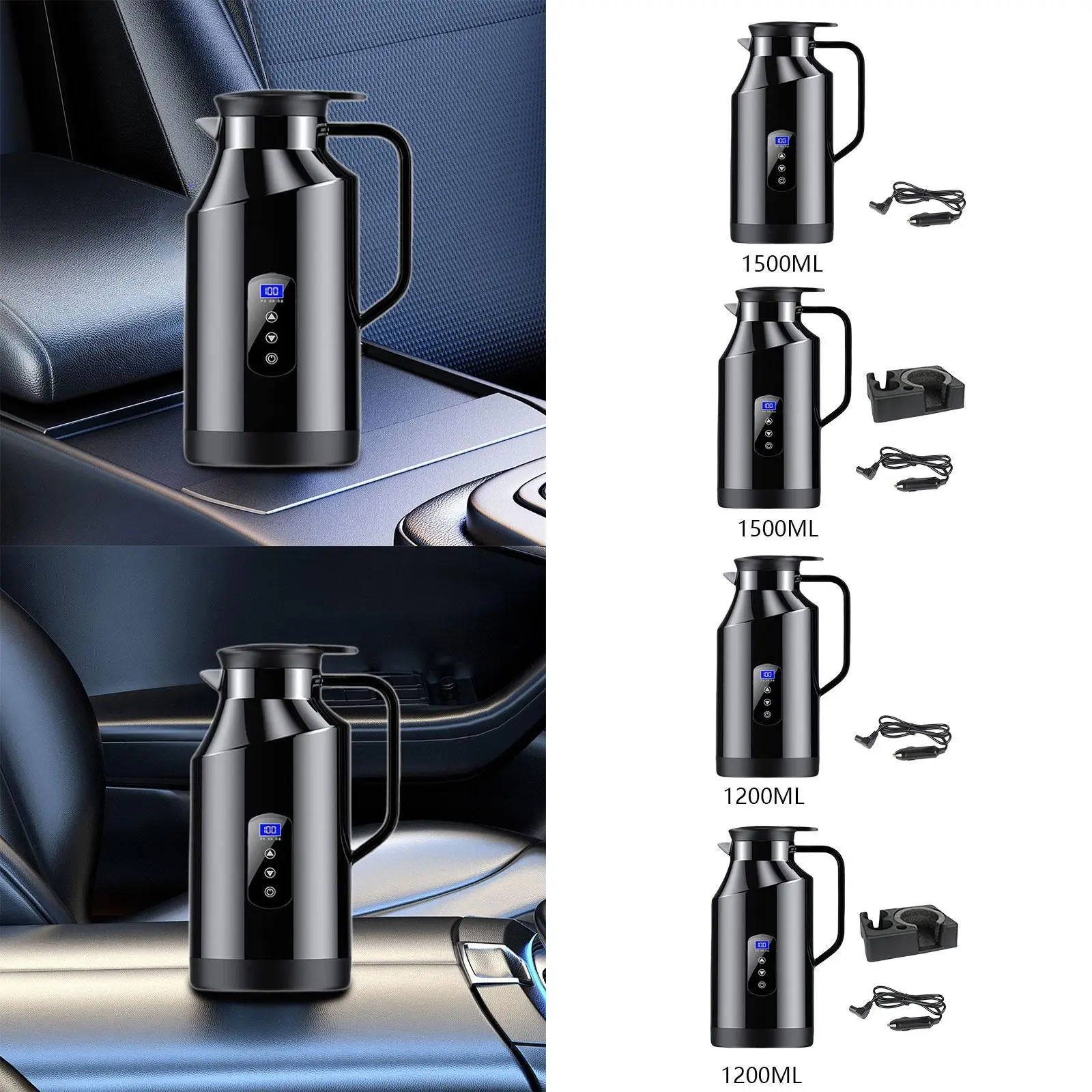 자동차 주전자 전기 보일러, 자동차 트럭용 가열 머그잔, 12V, 24V
