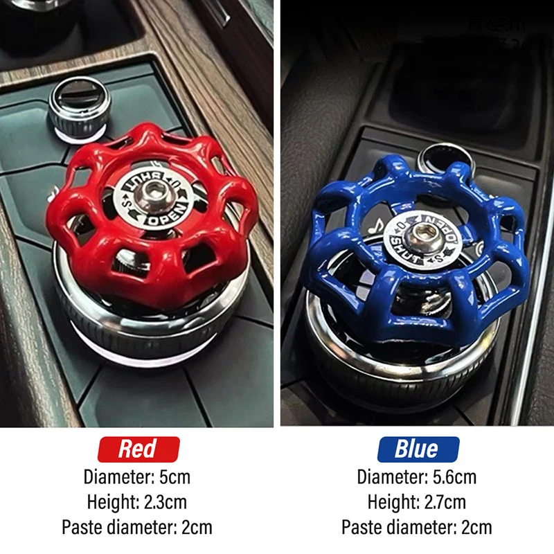 Car Interior Trim Car Central Control Knob 3D Water Valve Car Button Cover Interior Ornament Creative Decoration Start Stop Button Collar