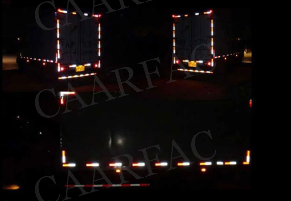 Reflective Aluminum Repeater Plate With Black Adhesive Letters - "AGRICULTURAL TRAILER" (Made In Italy)