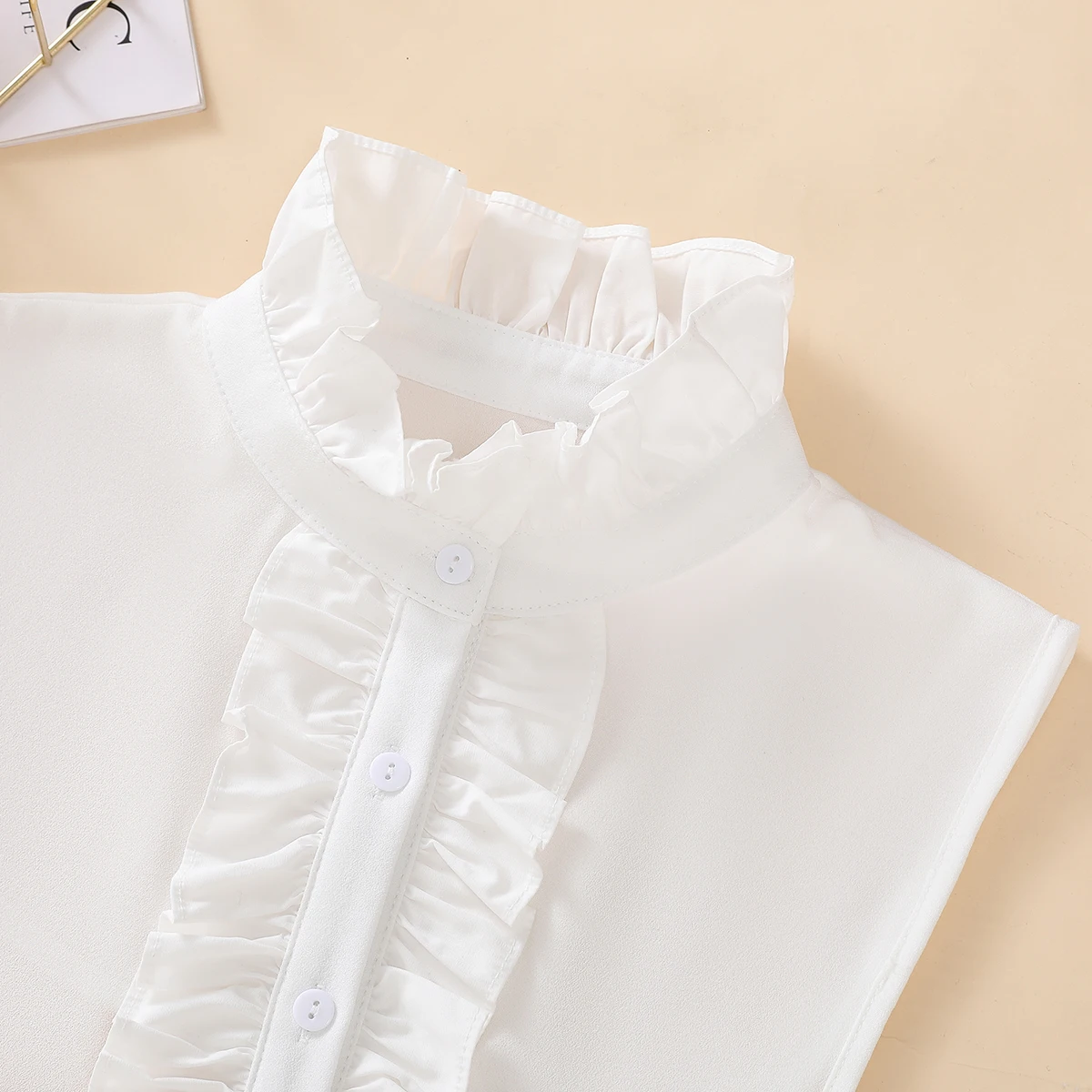Women&rsquo;s Pleated Standing Collar Fake Collar Fashionable and Elegant Half Shirt Style Fake Versatile Detachable fake collar detachable collar shawl