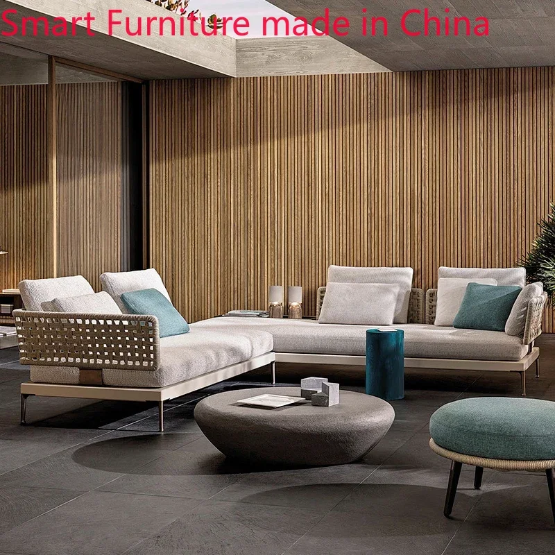 

Customization: outdoor sofa, patio balcony, outdoor lounge, sun room, designer garden, corner rattan furniture set