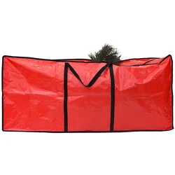 Durable Waterproof Christmas Tree Storage Bag with Handles and Label Slot - 9ft (Red)